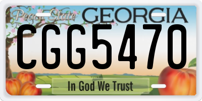 GA license plate CGG5470