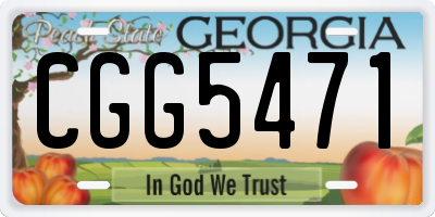 GA license plate CGG5471