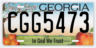 GA license plate CGG5473