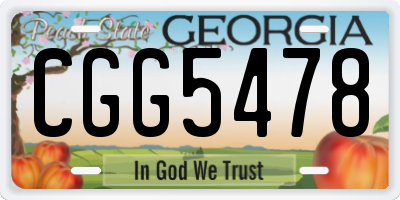 GA license plate CGG5478