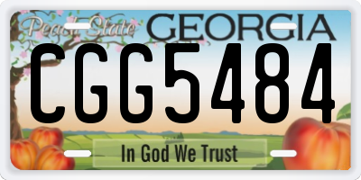 GA license plate CGG5484