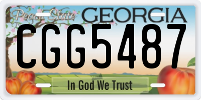 GA license plate CGG5487