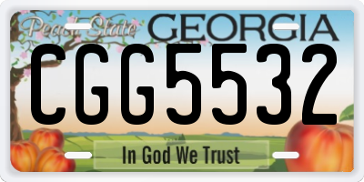 GA license plate CGG5532