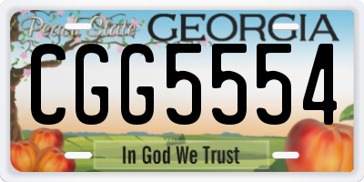 GA license plate CGG5554