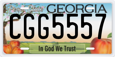 GA license plate CGG5557