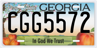 GA license plate CGG5572