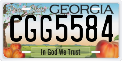 GA license plate CGG5584