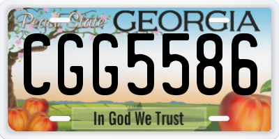 GA license plate CGG5586
