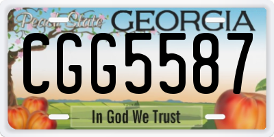 GA license plate CGG5587