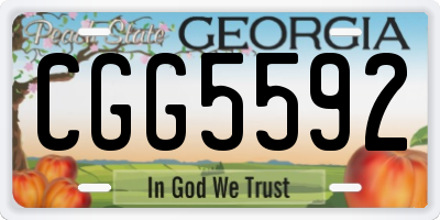 GA license plate CGG5592