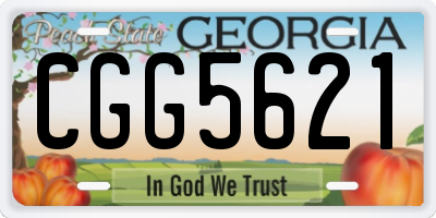 GA license plate CGG5621