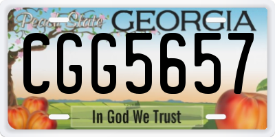 GA license plate CGG5657