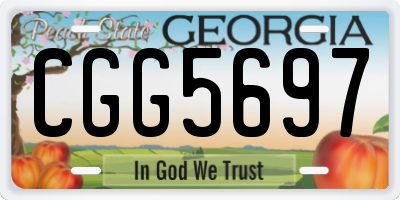 GA license plate CGG5697