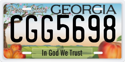 GA license plate CGG5698