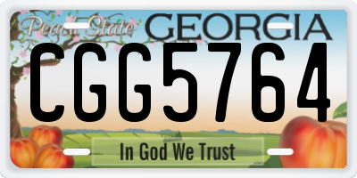 GA license plate CGG5764