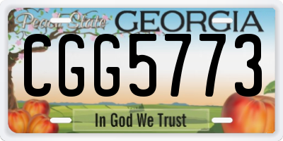 GA license plate CGG5773