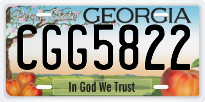GA license plate CGG5822