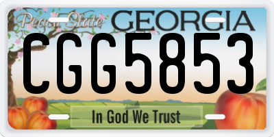 GA license plate CGG5853