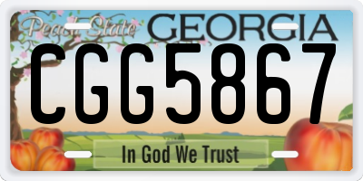 GA license plate CGG5867