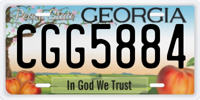 GA license plate CGG5884
