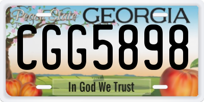 GA license plate CGG5898