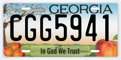 GA license plate CGG5941