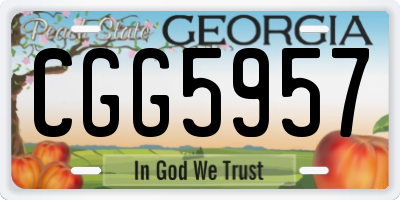 GA license plate CGG5957