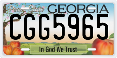GA license plate CGG5965