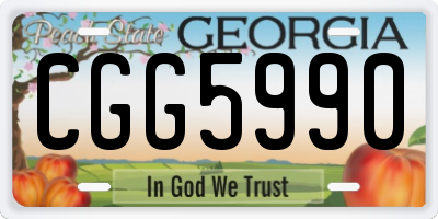 GA license plate CGG5990