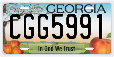 GA license plate CGG5991