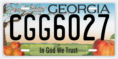 GA license plate CGG6027