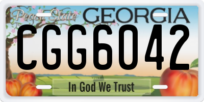GA license plate CGG6042