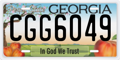 GA license plate CGG6049