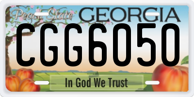 GA license plate CGG6050