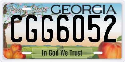 GA license plate CGG6052