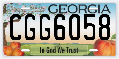 GA license plate CGG6058