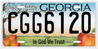 GA license plate CGG6120