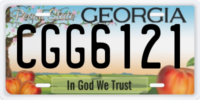 GA license plate CGG6121