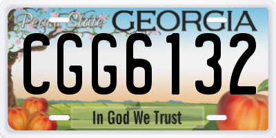 GA license plate CGG6132
