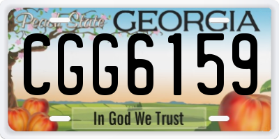 GA license plate CGG6159