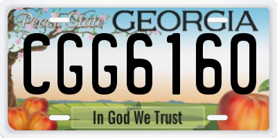 GA license plate CGG6160