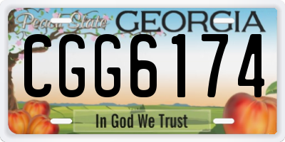 GA license plate CGG6174
