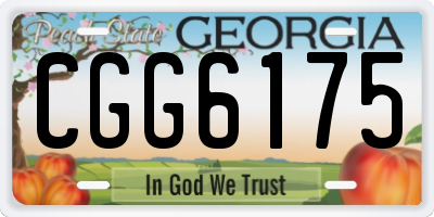 GA license plate CGG6175