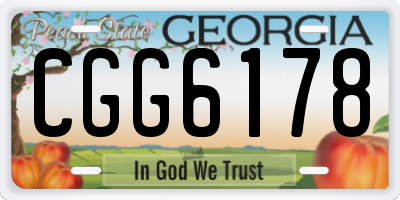 GA license plate CGG6178