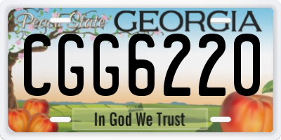 GA license plate CGG6220