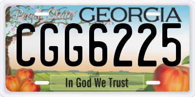 GA license plate CGG6225