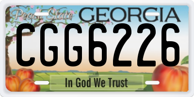 GA license plate CGG6226
