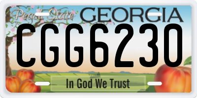 GA license plate CGG6230
