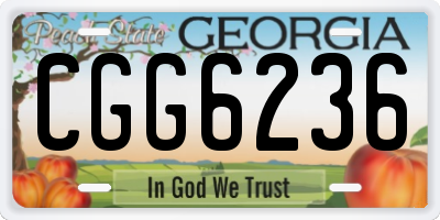 GA license plate CGG6236