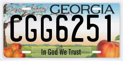GA license plate CGG6251